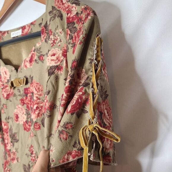 Axes Femme Japanese Fairycore Cottagecore Anime Romantic Floral Mini Dress‎ sz M - Picture 2 of 4